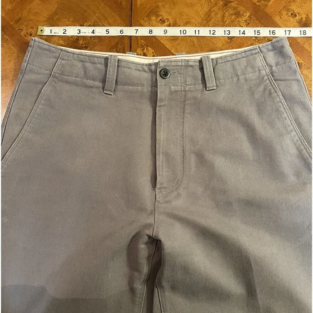 J Crew Men's Pants Gray Size 33x32 100% Cotton Casual Khakis Style 63083